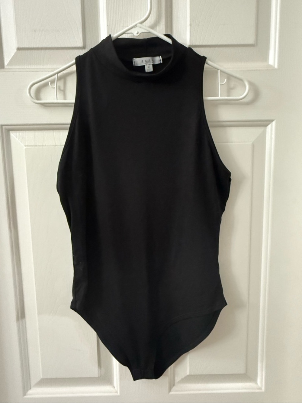 gaze Black Sleeveless Mock Neck Bodysuit